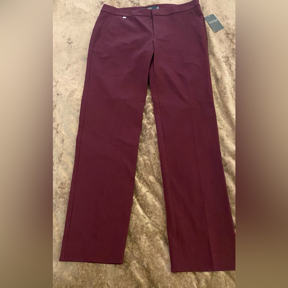 Ralph Lauren - Burgundy- Cropped Dress Pants